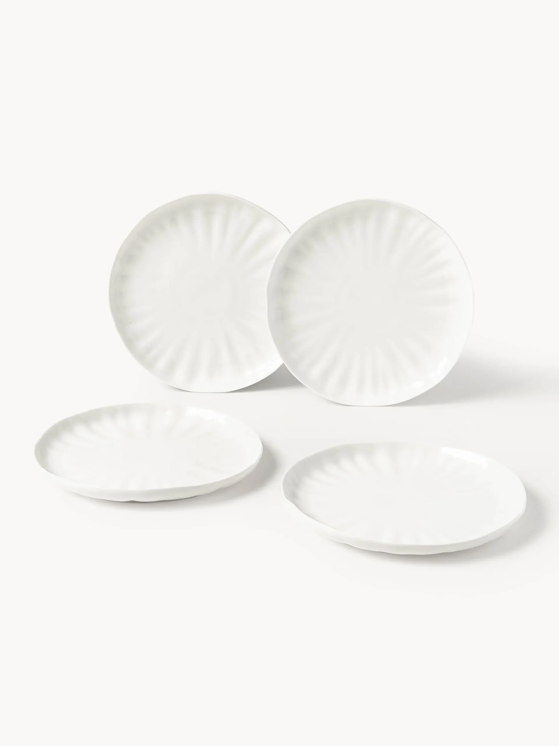 Servizio di piatti in porcellana con rilievo Sali, 4 persone (12 pz)