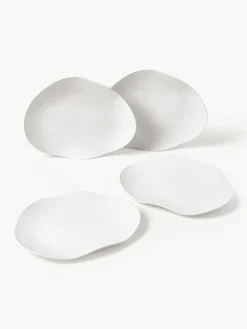 Servizio di piatti in porcellana dalla forma organica Joana, 4 persone (12 pz)