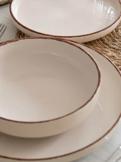 Servizio di piatti dipinto a mano Baita Modern, 6 persone, set da 18