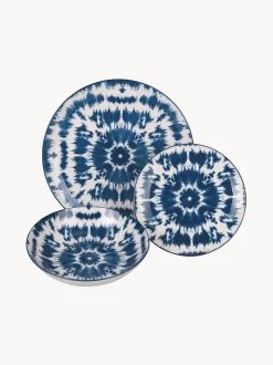 Servizio di piatti in porcellana Blue, 6 persone, set da 18