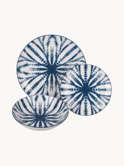 Servizio di piatti in porcellana Blue, 6 persone, set da 18