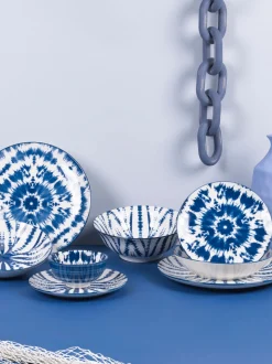 Servizio di piatti in porcellana Blue, 6 persone, set da 18