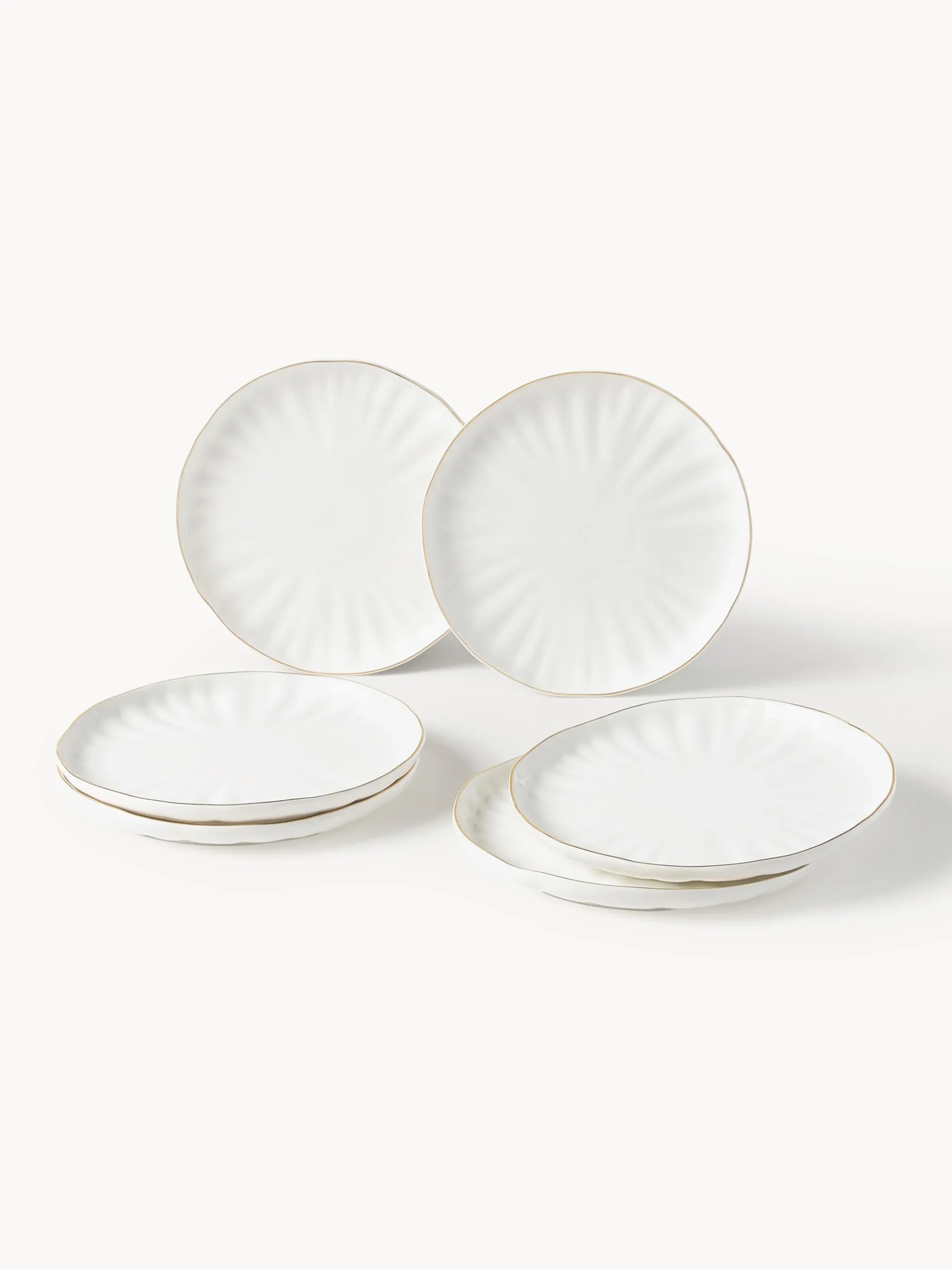 Servizio di stoviglie in porcellana con rilievo Sali, 6 persone (30 pz)