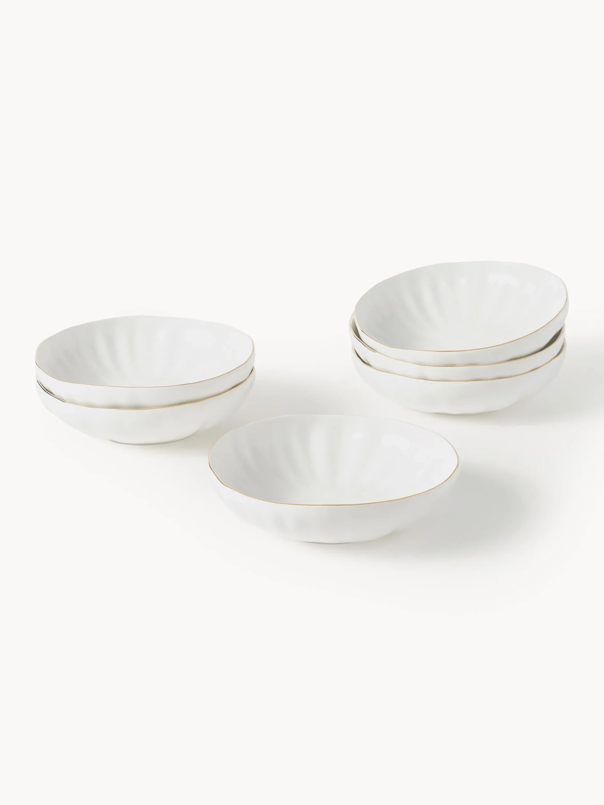 Servizio di stoviglie in porcellana con rilievo Sali, 6 persone (30 pz)