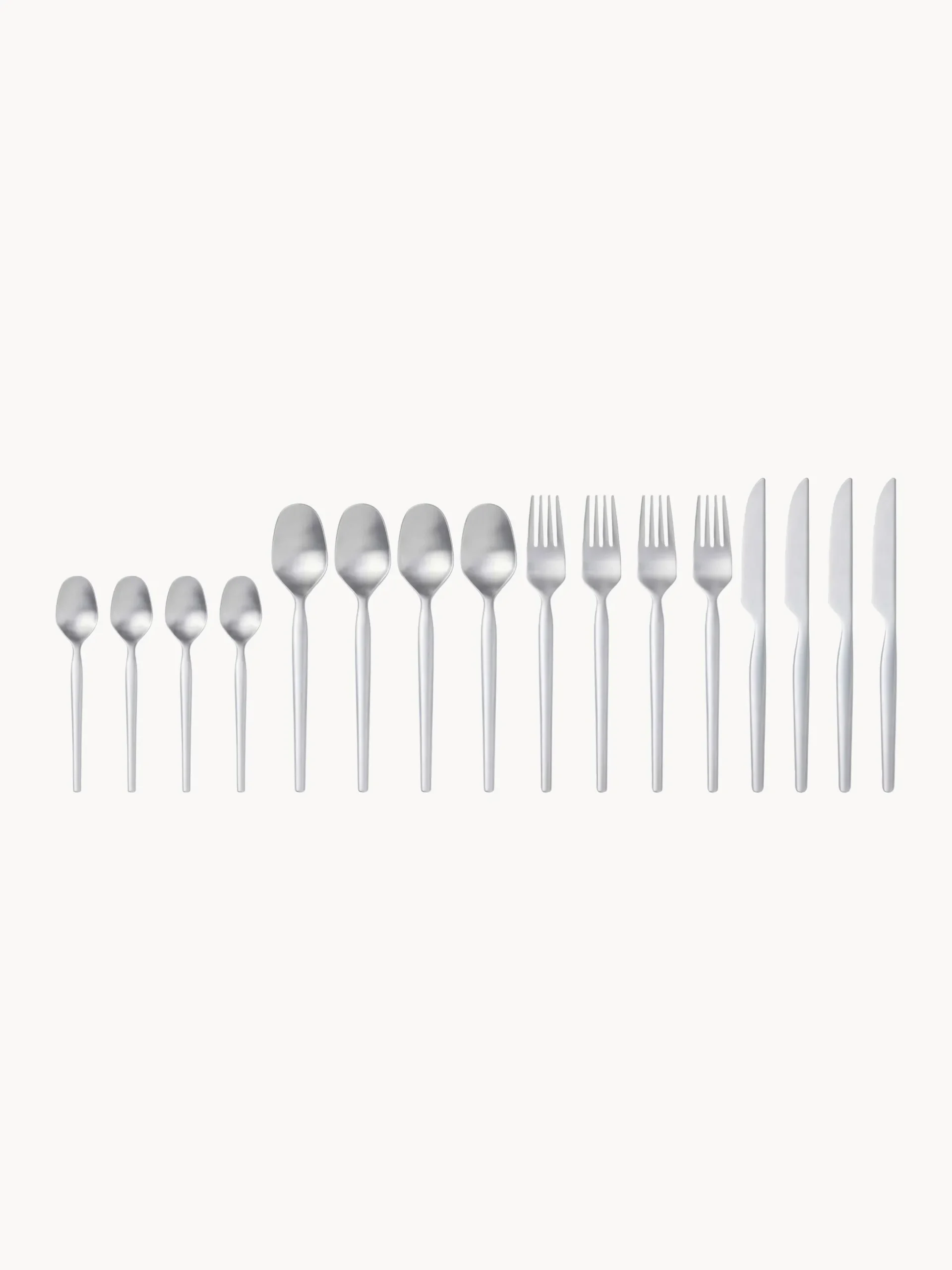 Servizio posate satinate Dorotea, 4 persone (16 pz)