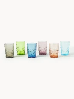 Set 6 bicchieri acqua fatti a mano Provenzale