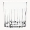 Set 4 bicchieri da whisky in cristallo con motivo in rilievo Bichiera