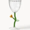 Set 6 bicchieri vino in vetroborosilicato fatti a mano Botanica