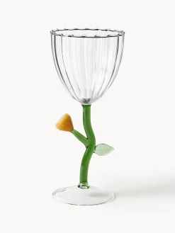 Set 6 bicchieri vino in vetroborosilicato fatti a mano Botanica