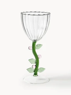 Set 6 bicchieri vino in vetroborosilicato fatti a mano Botanica