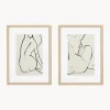 Set 2 poster con cornice in legno Refined