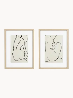 Set 2 poster con cornice in legno Refined
