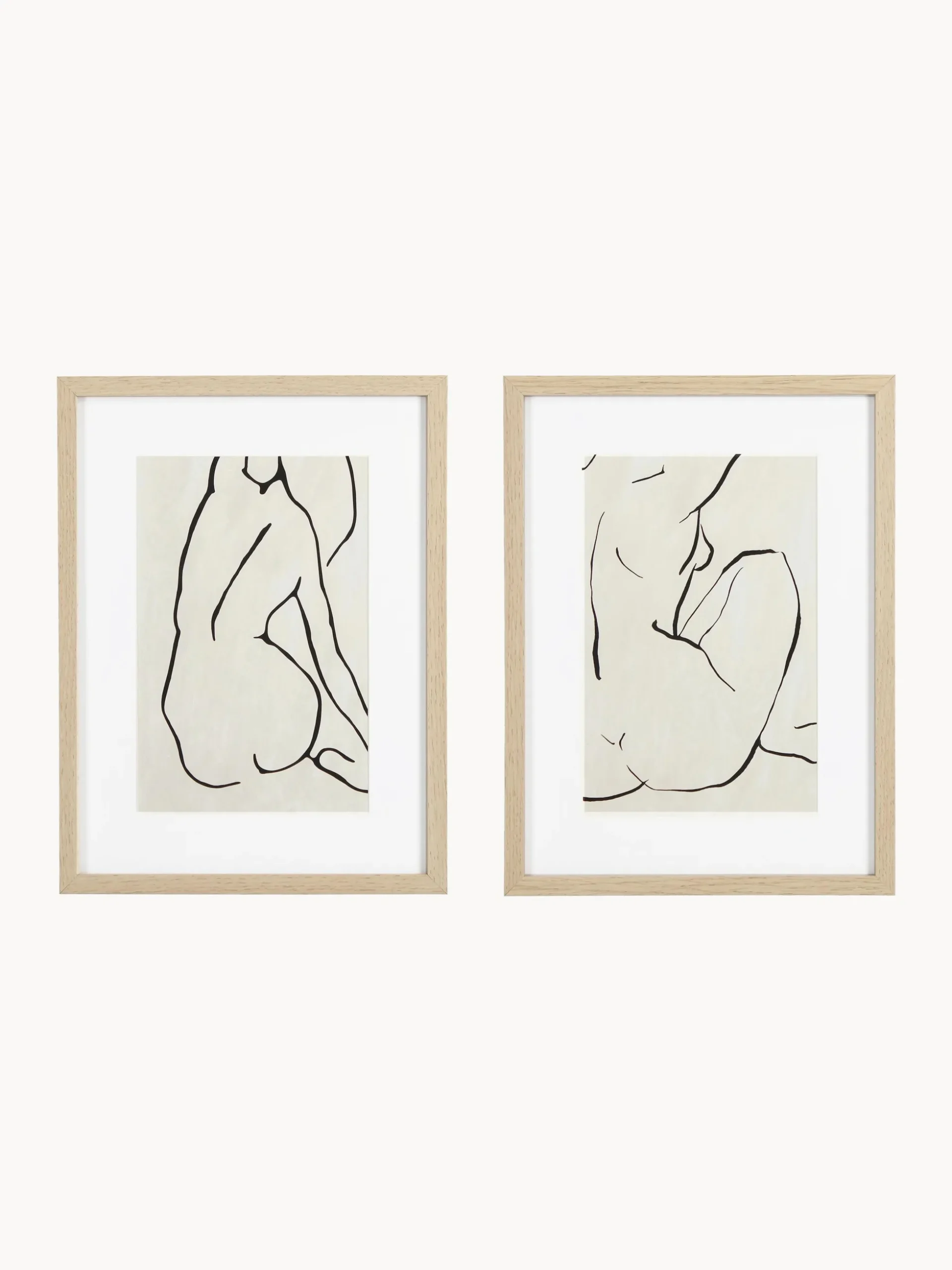 Set 2 poster con cornice in legno Refined