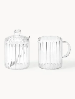 Set brocca latte e zuccheriera in vetro Brilia 3 pz