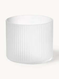 Set caraffa piccola e bicchiere in vetro soffiato Ripple, set da 2