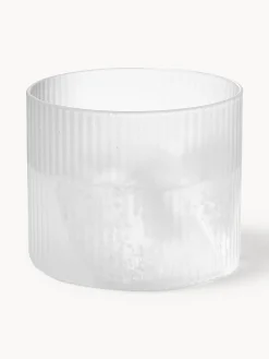Set caraffa piccola e bicchiere in vetro soffiato Ripple, set da 2