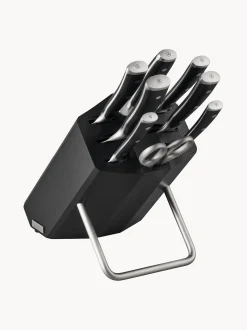 Set coltelli con ceppo e 1 paio di forbici in legno di frassino Classic Icon 8 pz