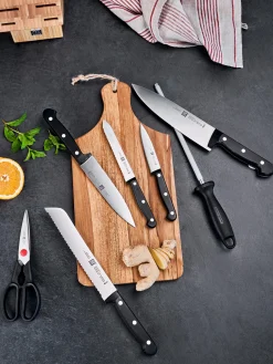 Set coltelli con ceppo in legno di bambù Twin Chef 8 pz