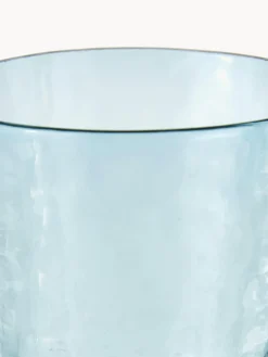 Set di 4 bicchieri acqua in vetro soffiato irregolare Hammered