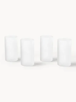 Set di 4 bicchieri alti in vetro soffiato Limon
