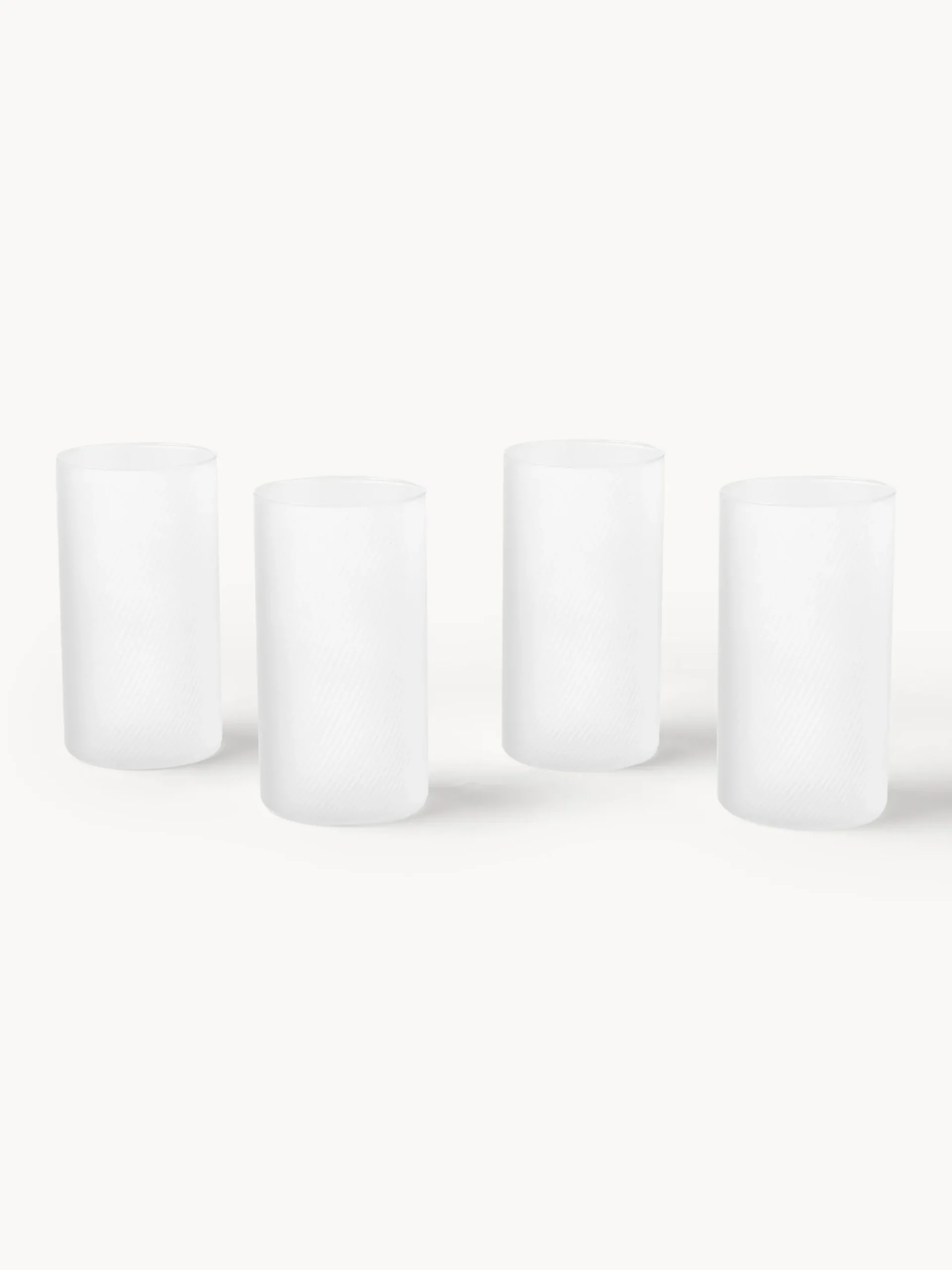 Set di 4 bicchieri alti in vetro soffiato Limon