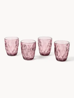 Set di 4 bicchieri con motivo strutturato Colorado