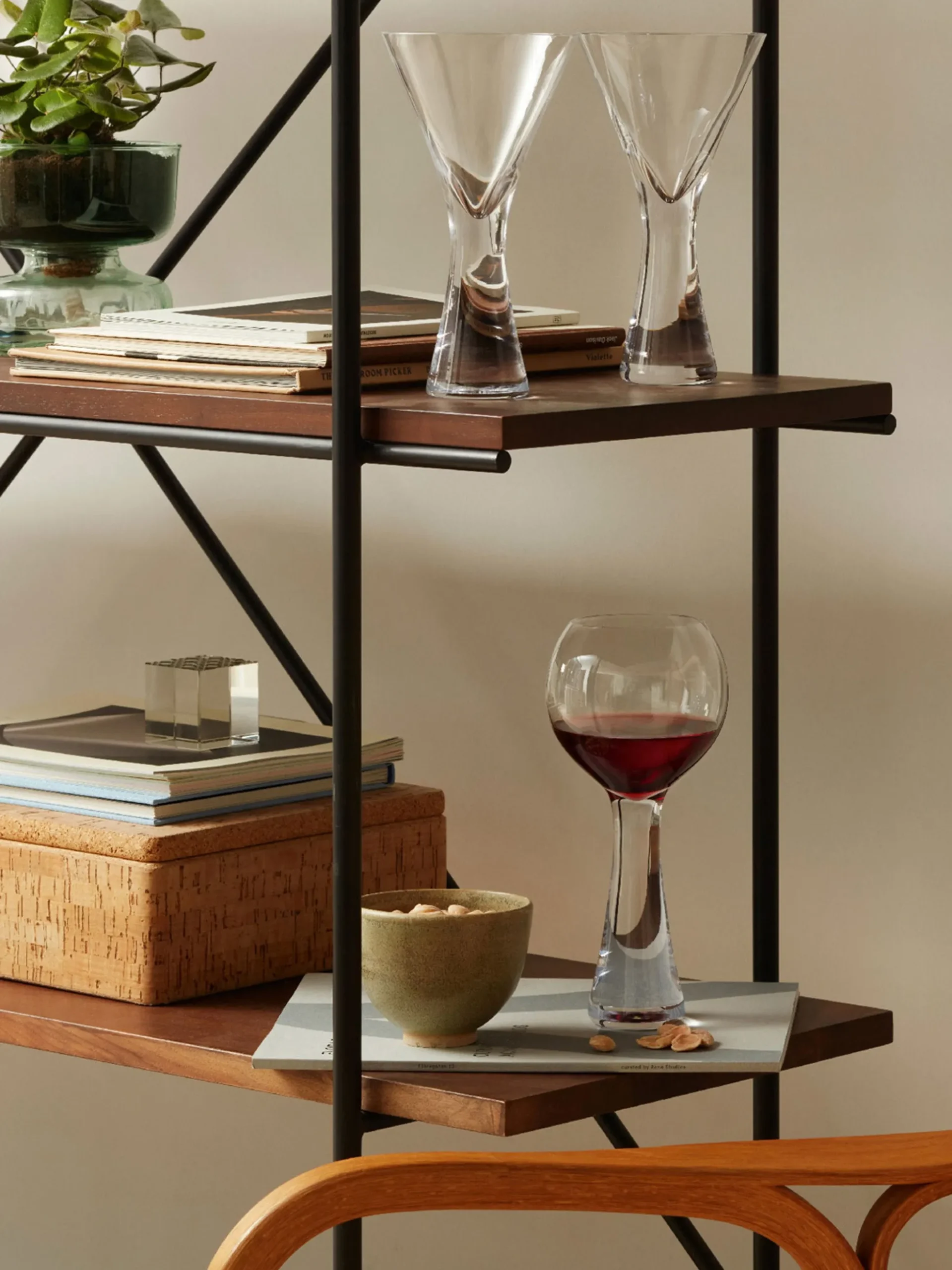 Set di 2 bicchieri da liquore in vetro soffiato Moya