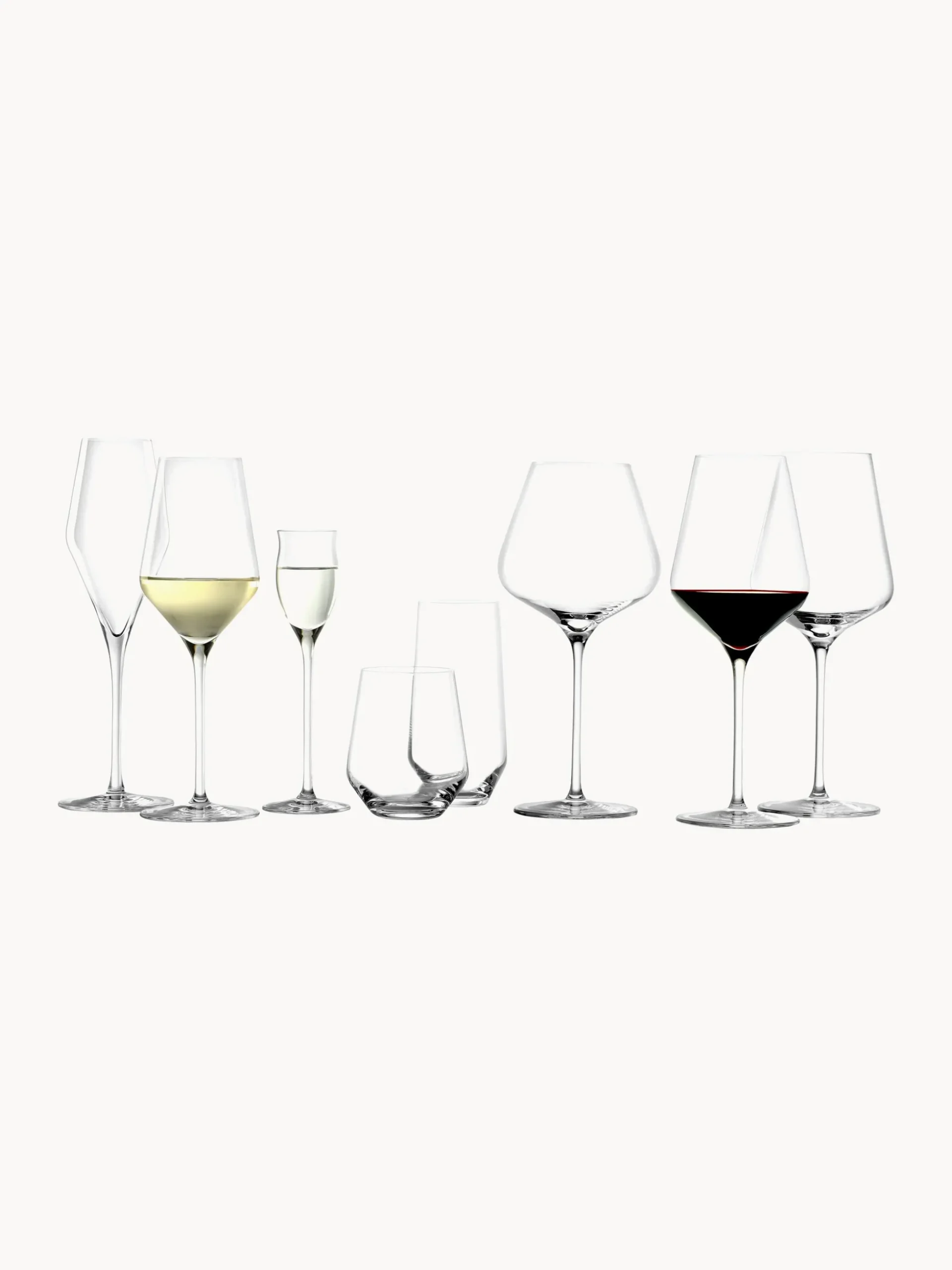Set di 6 bicchieri da liquore in cristallo Quatrophil