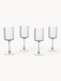 Set di 4 bicchieri da liquore in vetro soffiato Aleo