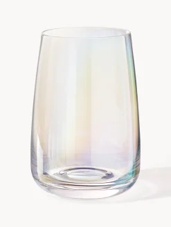 Set di 4 bicchieri da long drink in vetro soffiato iridescente Ellery