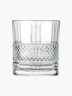 Set di 6 bicchieri da long drink in cristallo con motivo in rilievo Brillante