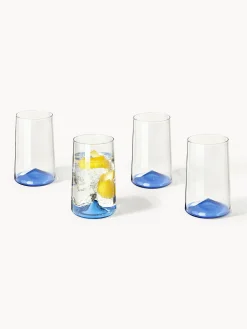 Set di 4 bicchieri da long drink in vetro soffiato borosilicato Hadley