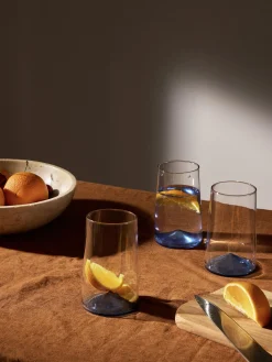 Set di 4 bicchieri da long drink in vetro soffiato borosilicato Hadley