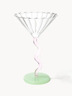 Set di 2 bicchieri da Martini in vetro borosilicato Curve