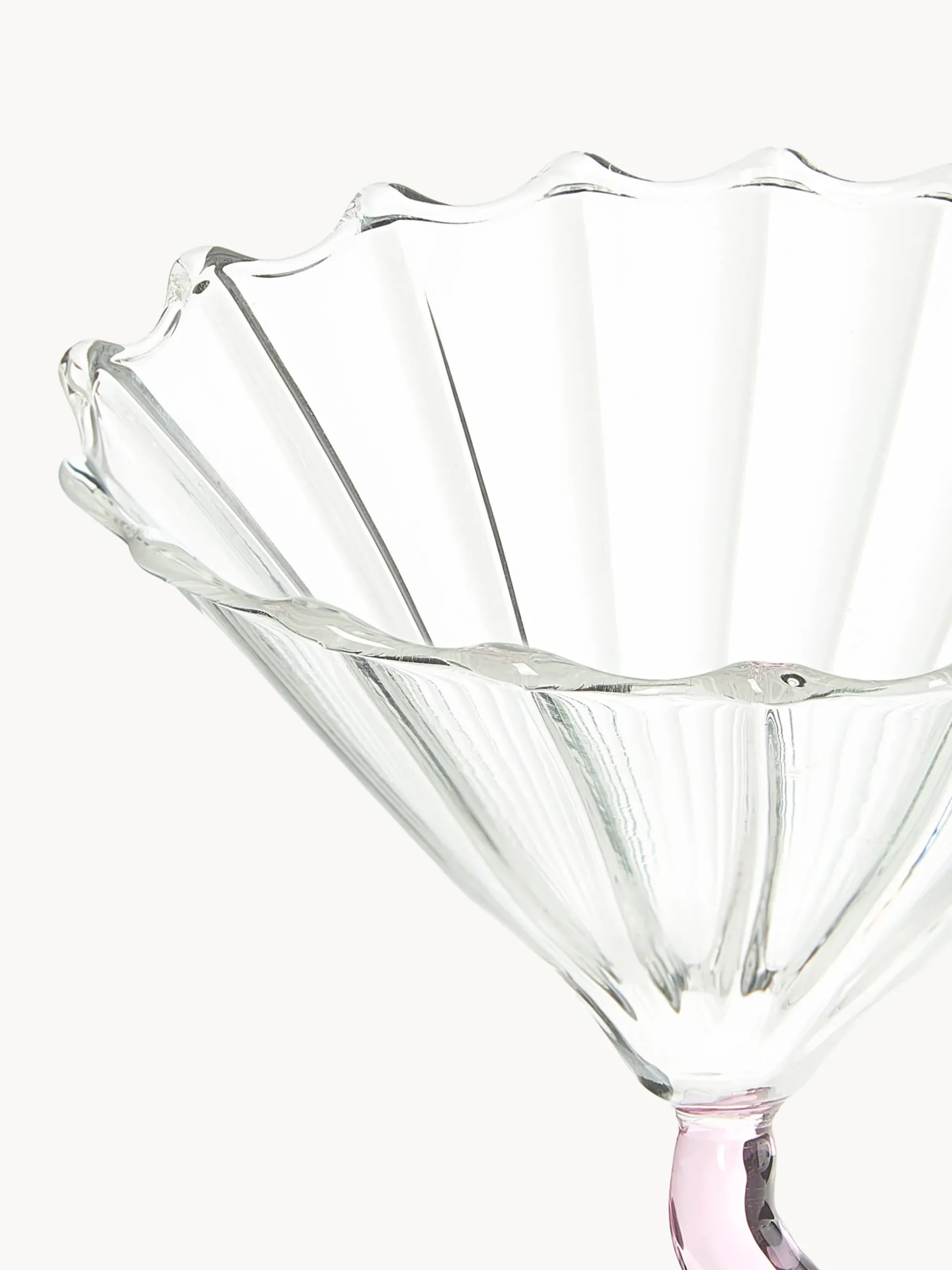 Set di 2 bicchieri da Martini in vetro borosilicato Curve
