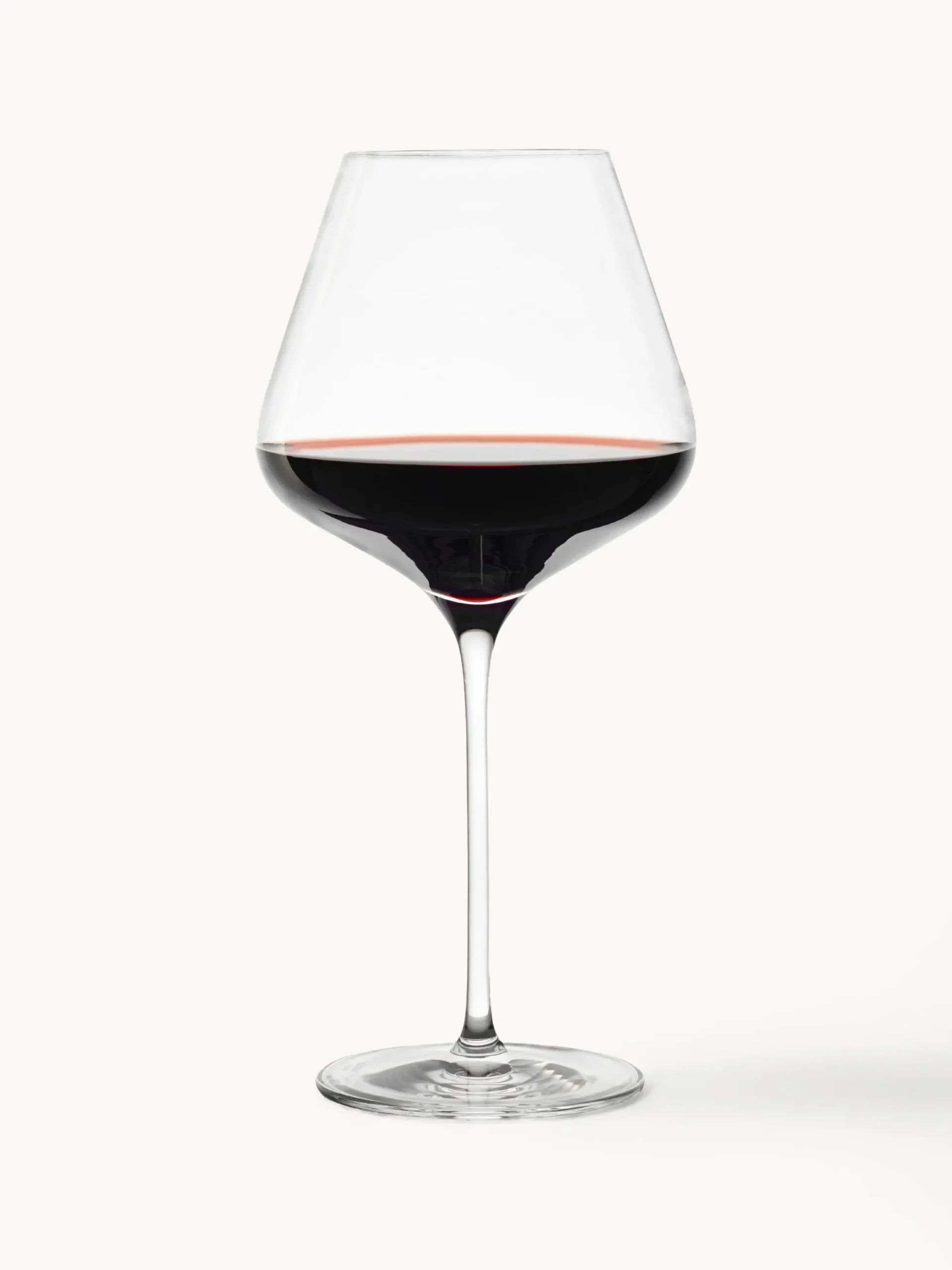 Set di 6 bicchieri da vino rosso in cristallo Quadrophil