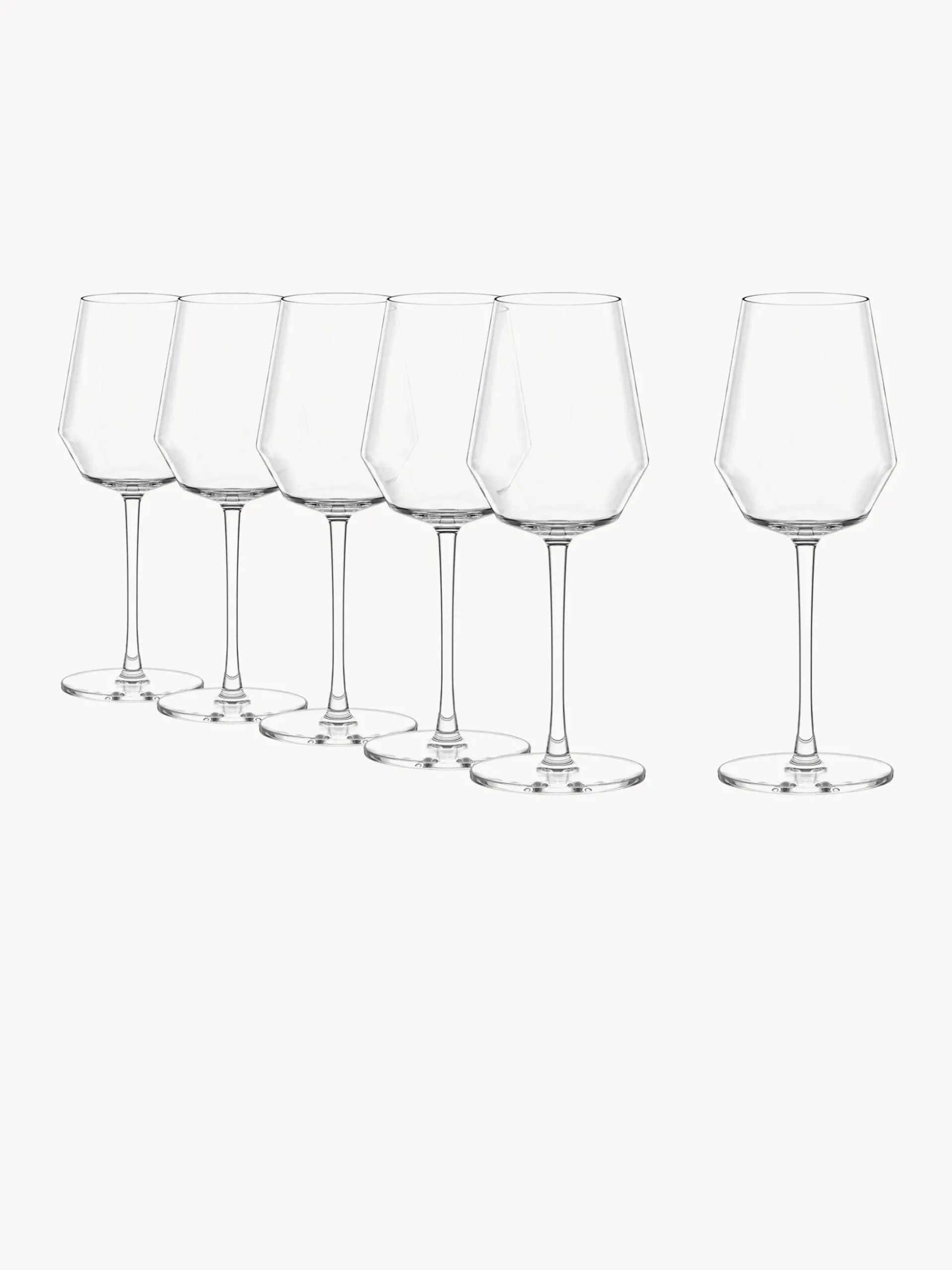 Set di 6 bicchieri da vino bianco in cristallo Celestia