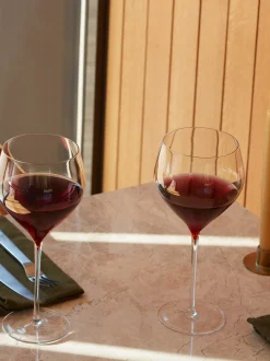 Set di 2 bicchieri da vino rosso in vetro soffiato Savoy