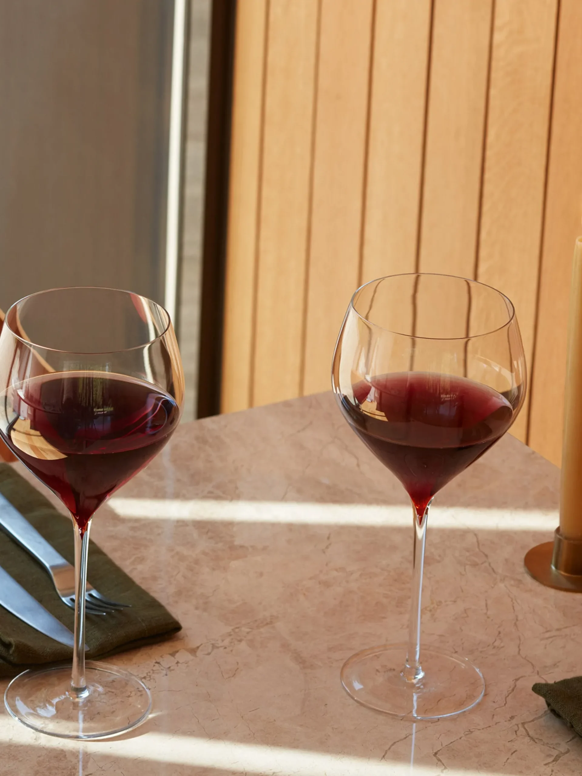 Set di 2 bicchieri da vino rosso in vetro soffiato Savoy