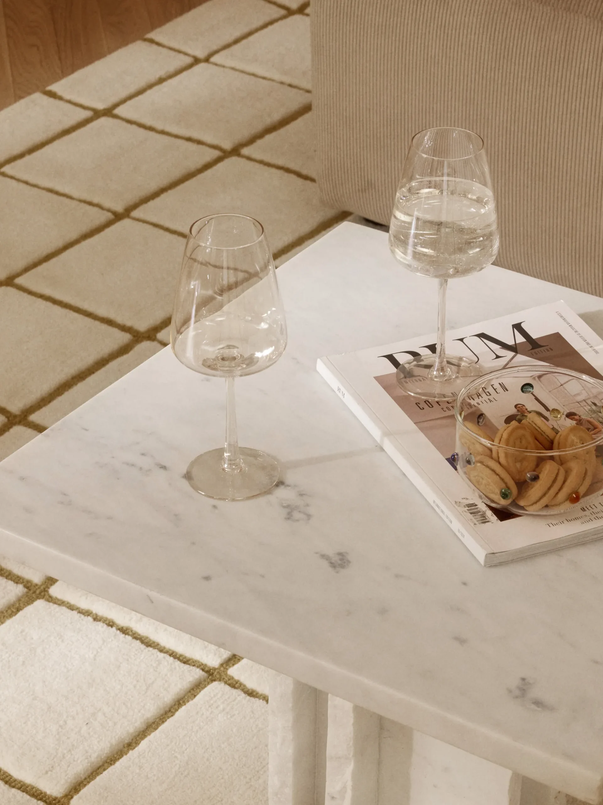 Set di 4 bicchieri da vino bianco in vetro soffiato Ellery