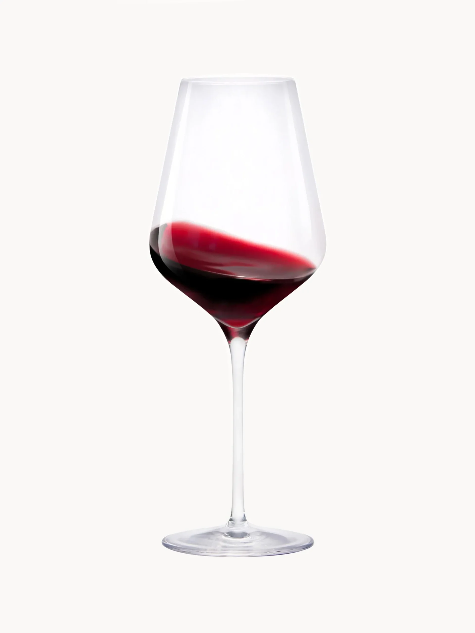 Set di 6 bicchieri da vino rosso in cristallo Quadrophil