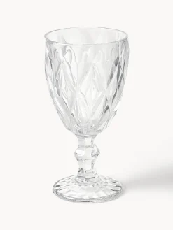 Set di 4 bicchieri da vino con motivo strutturato Colorado