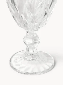 Set di 4 bicchieri da vino con motivo strutturato Colorado