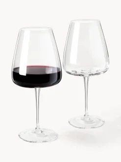 Set di 4 bicchieri da vino rosso in vetro soffiato Ellery