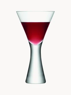 Set di 2 bicchieri da vino rosso in vetro soffiato Moya