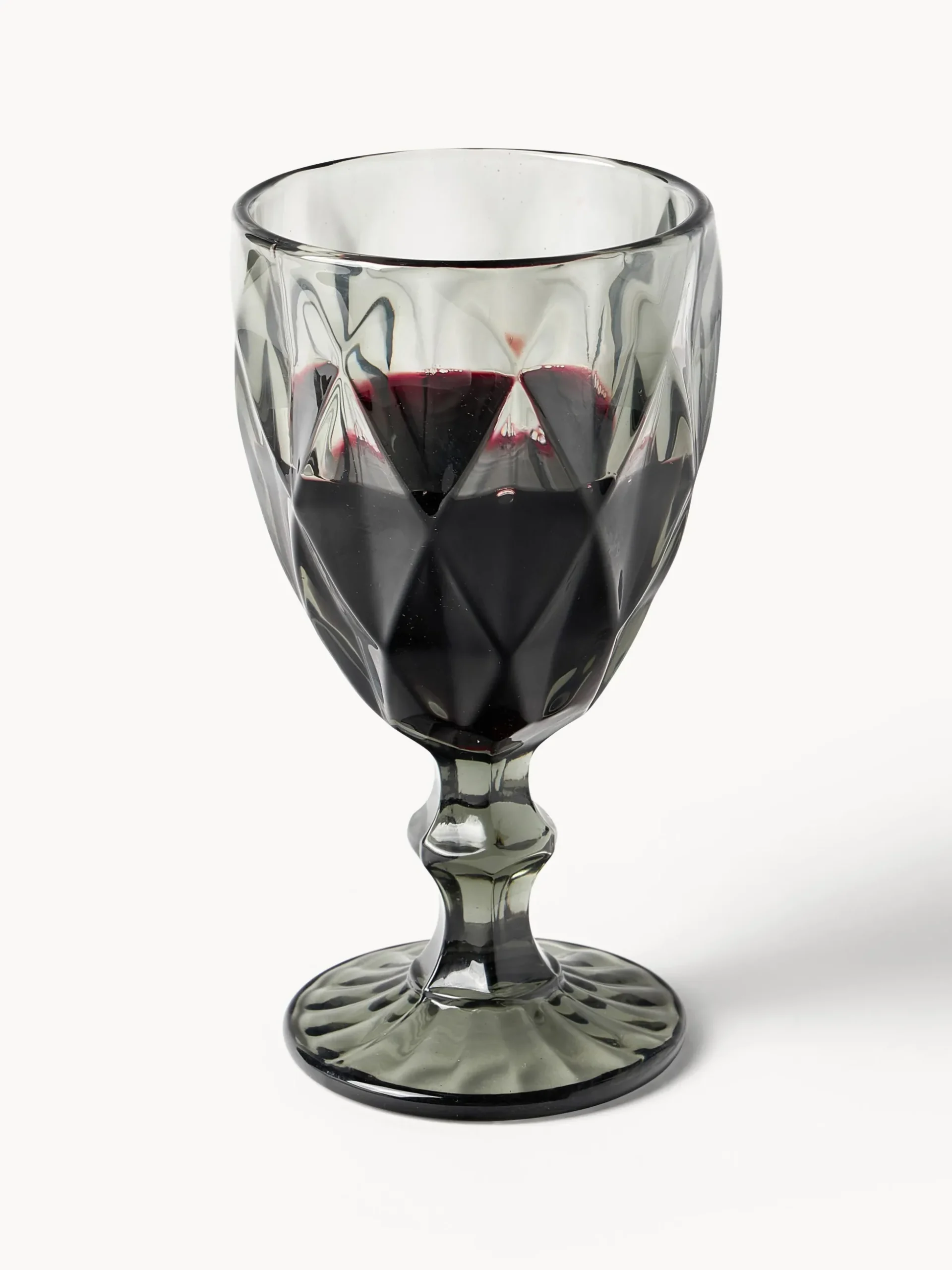 Set di 4 bicchieri da vino con motivo strutturato Colorado