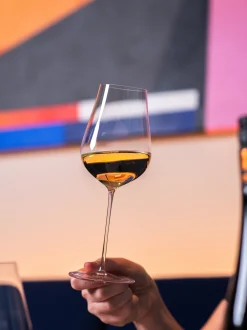 Set di 2 bicchieri da vino bianco in vetro soffiato Kolibri