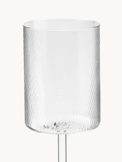 Set di 4 bicchieri da vino bianco in vetro soffiato Limon
