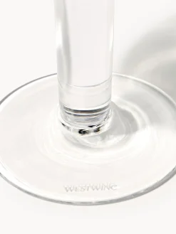 Set di 4 bicchieri da vino in vetro soffiato con bolle d'aria Hippolyte