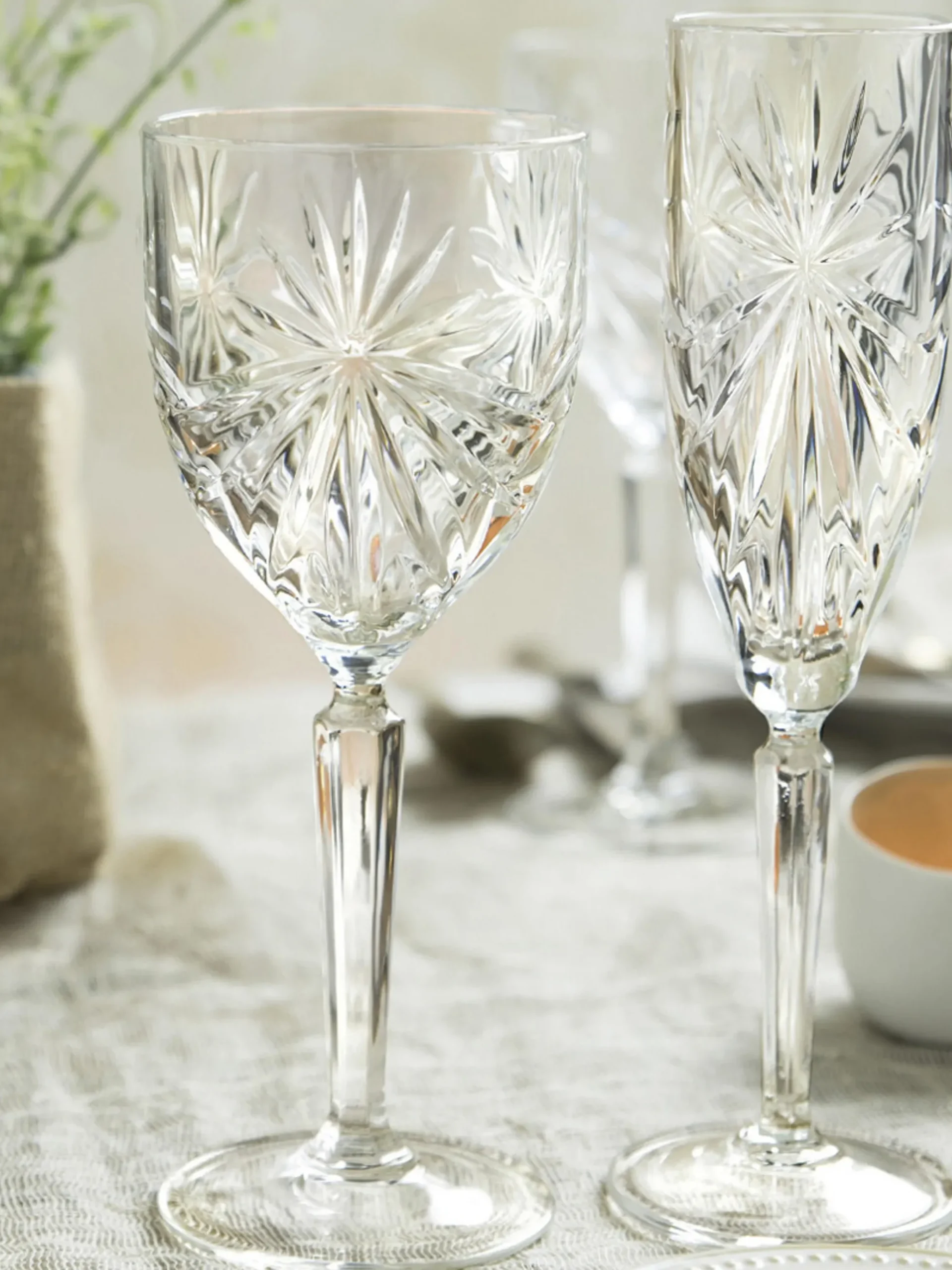 Set di 6 bicchieri da vino bianco in cristallo Oasis
